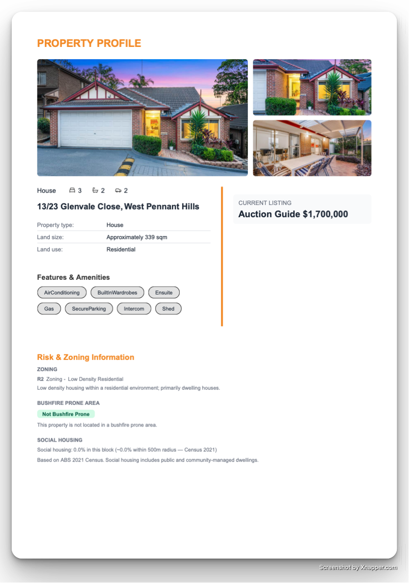 Professional property report example 2