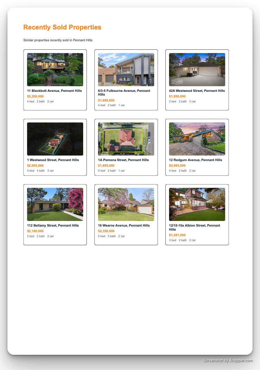 Professional property report example 6